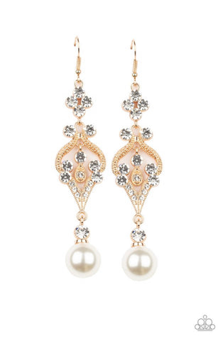 Elegantly Extravagant- Gold Earrings