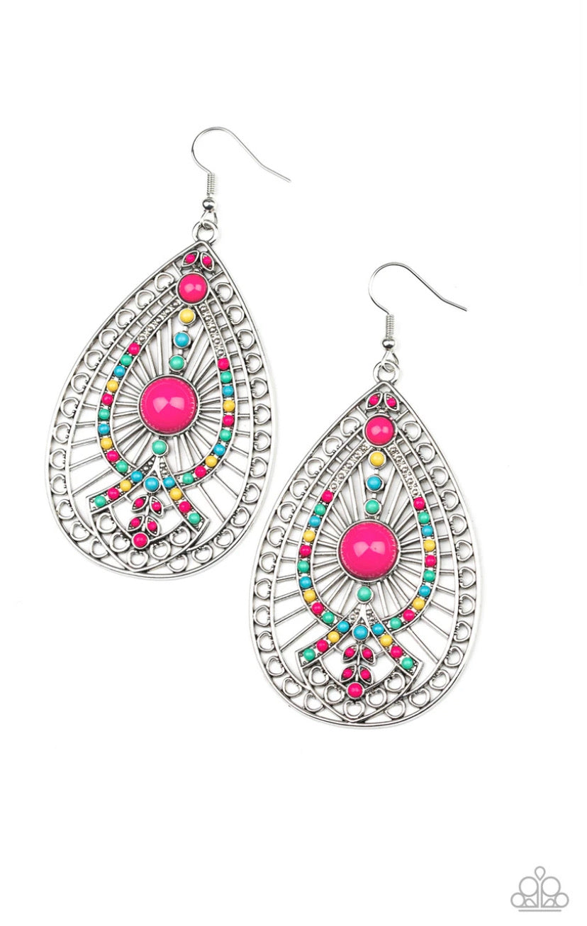 Just Dropping By- Multi Earrings #1267