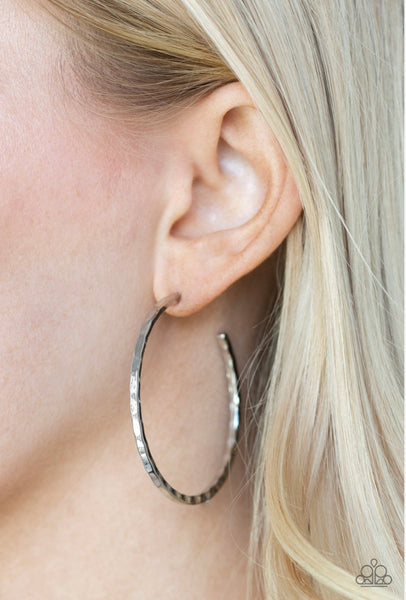 Totally Throwback- Silver Hoop Earrings