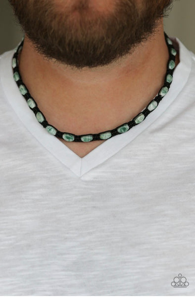 Slip and Rockslide- Green Urban Necklace