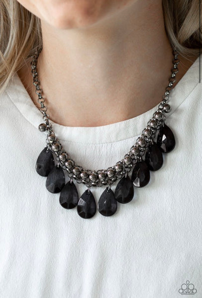 Fashionista Flair- Black Necklace