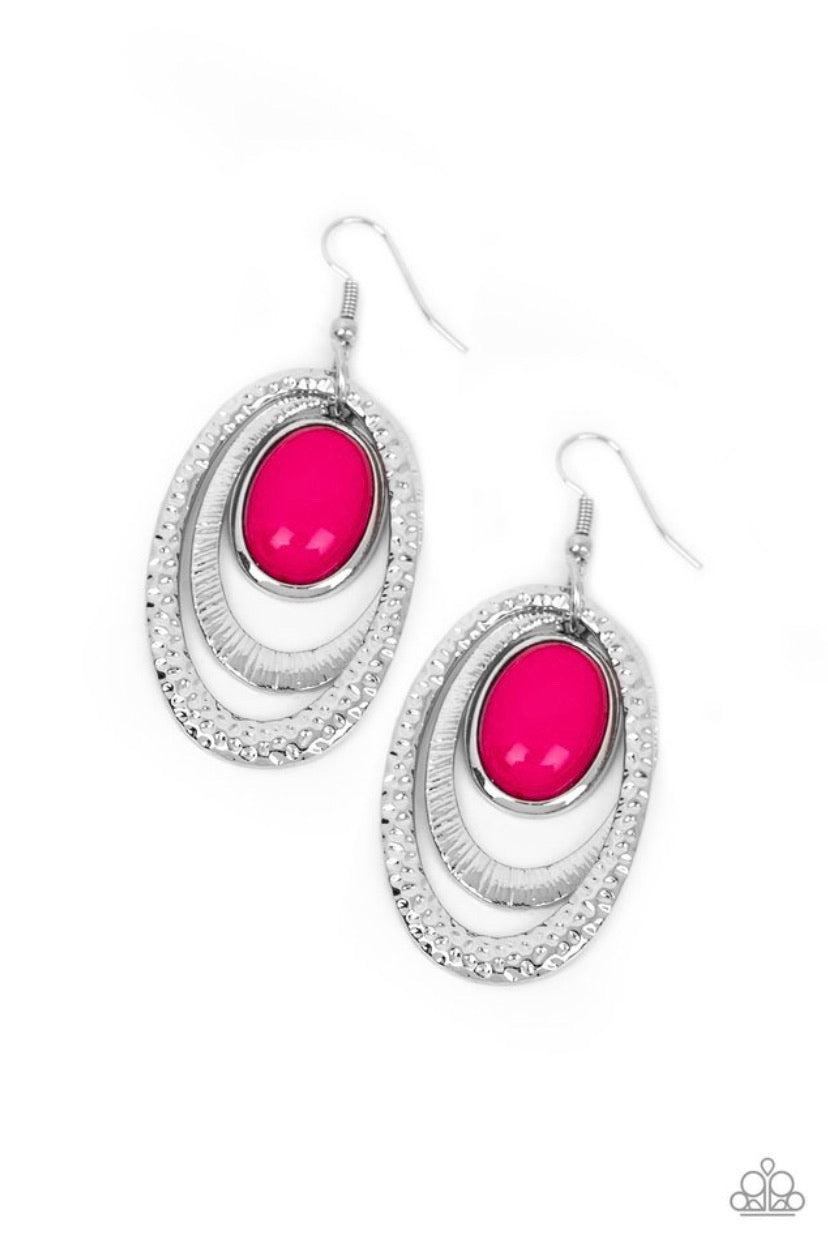 Seaside Spinster- Pink Earrings #1259
