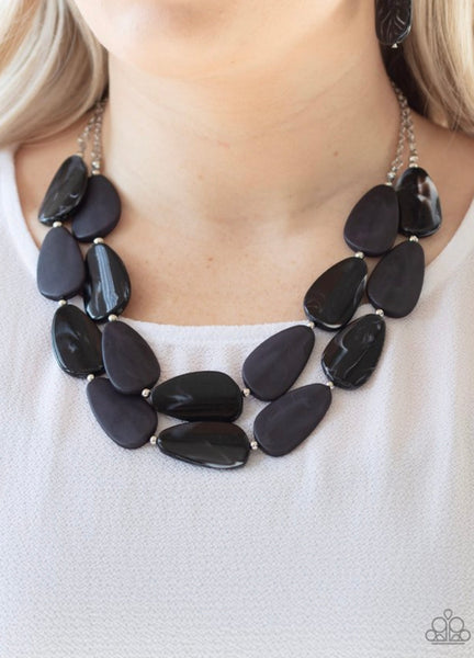Colorfully Calming- Black Necklace