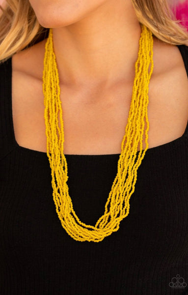 Congo Colada- Yellow Necklace