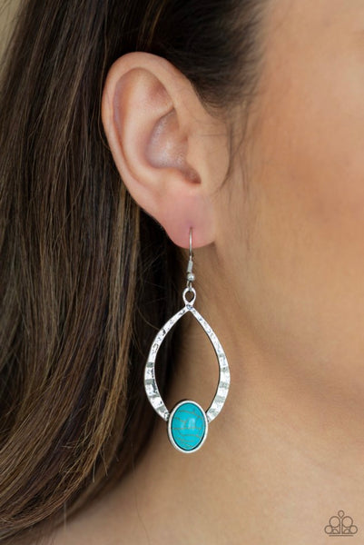 Pony Up- Blue Earring