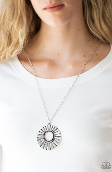 Chicly Centered- Purple Necklace