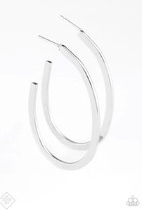 Above The Curve- Silver Hoop Earrings