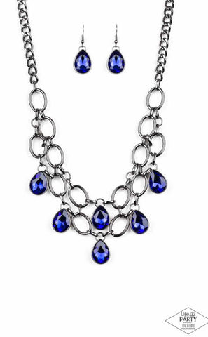 Show-Stopping Shimmer-Blue Necklace