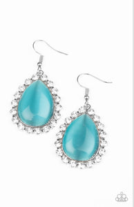 Teardrop Trendsetter- Blue Earrings