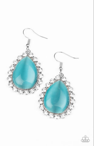Teardrop Trendsetter- Blue Earrings