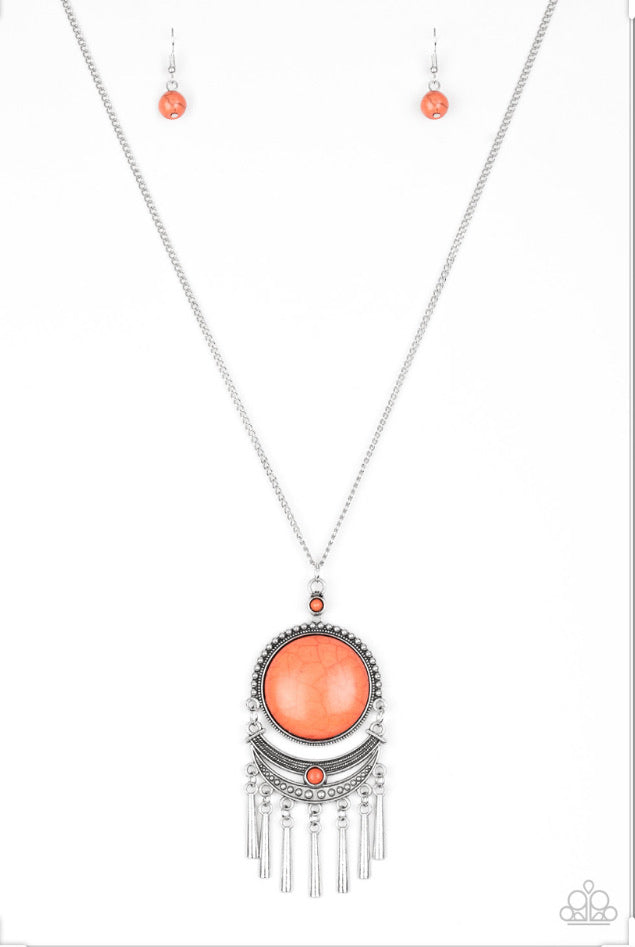 Rural Rustler- Orange Necklace