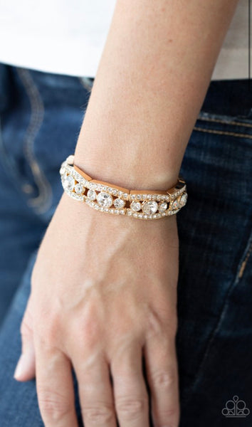 Easy On The Ice- Gold Bracelet