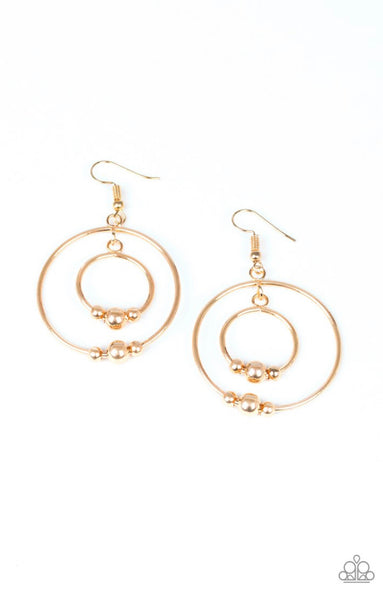 Center of Attraction- Gold Earrings