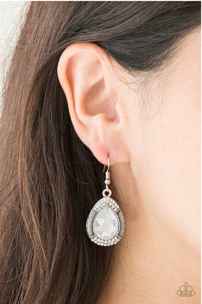 Grandmaster Shimmer- White Earrings