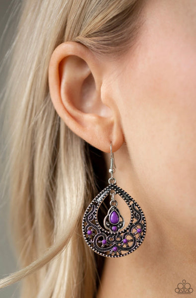 All-Girl Glow- Purple Earrings #1464