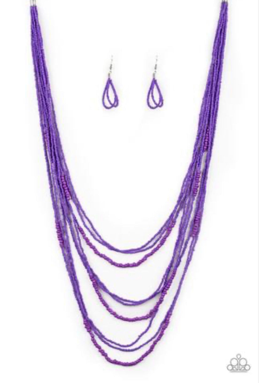 Totally Tonga- Purple Necklace