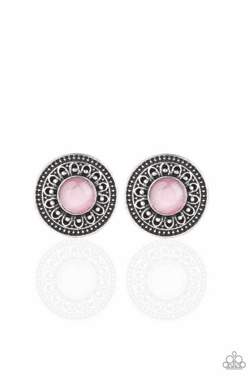 Fine Flora- Pink Post Earrings
