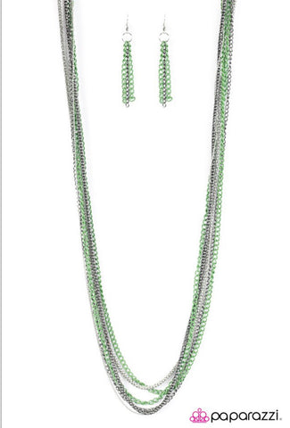 Colorful Calamity- Green Necklace