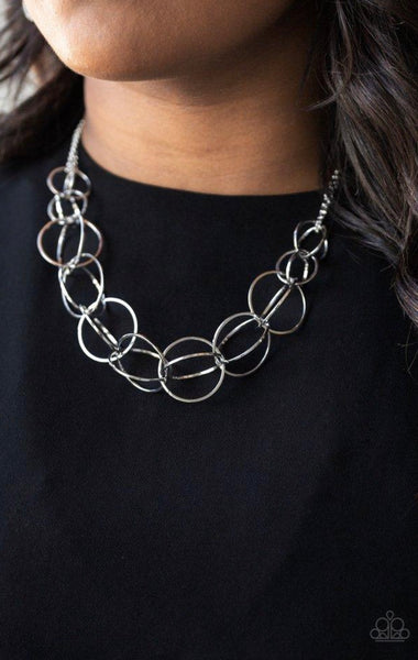 Space Walk- Silver Necklace
