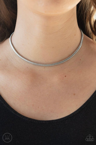 Flat Out Fierce- Silver Choker