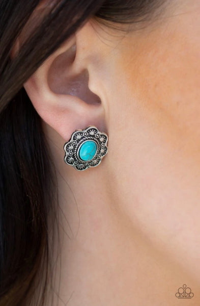 Springtime Deserts- Blue Post Earrings