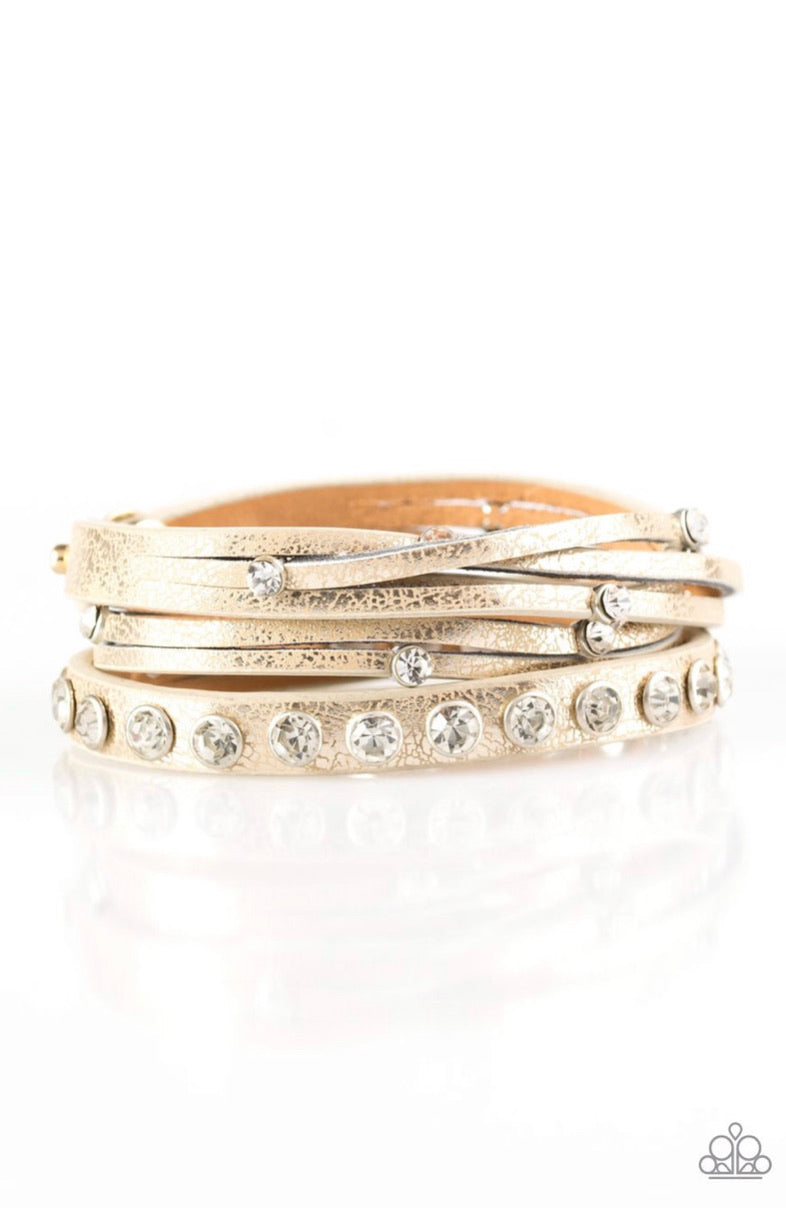 Catwalk It Off- Gold Bracelet