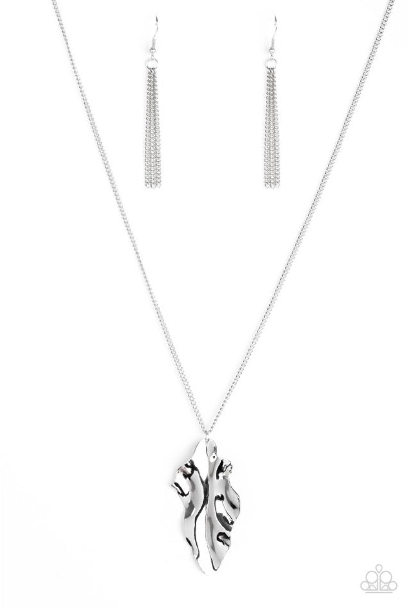 Fiercely Fall- Silver Necklace