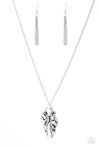 Fiercely Fall- Silver Necklace