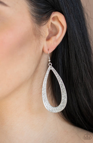 Diamond Distraction- White Earrings