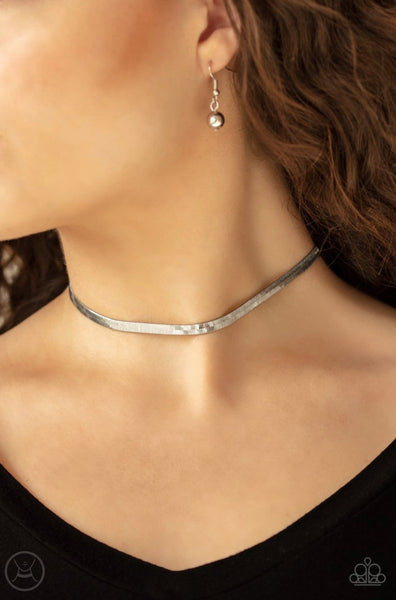 Serpentine Sheen- Silver Choker