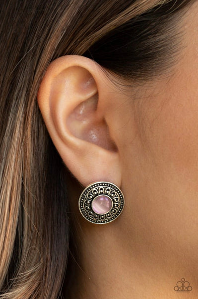 Fine Flora- Pink Post Earrings