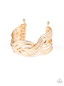 Curvaceous Curves- Gold Bracelet