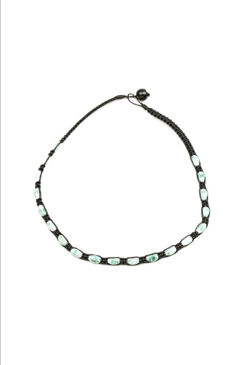 Slip and Rockslide- Green Urban Necklace