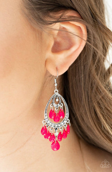 Gorgeously Genie- Pink Earrings