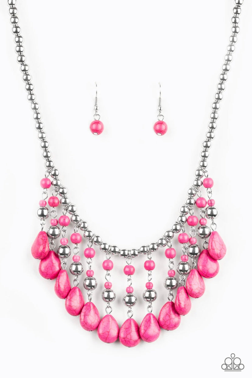 Rural Revival- Pink Necklace