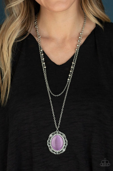Endlessly Enchanted- Purple Necklace