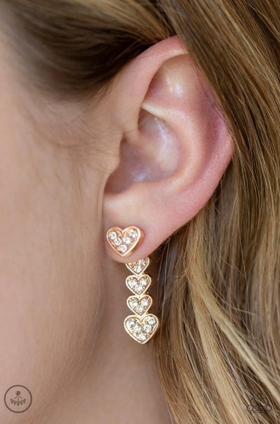 Heartthrob Twinkle- Rose Gold Post Earrings