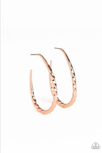 Twisted Edge- Rose Gold Earrings