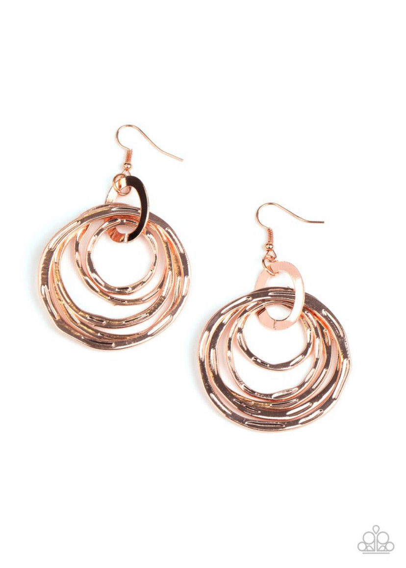 Ringing Radiance- Copper Earrings