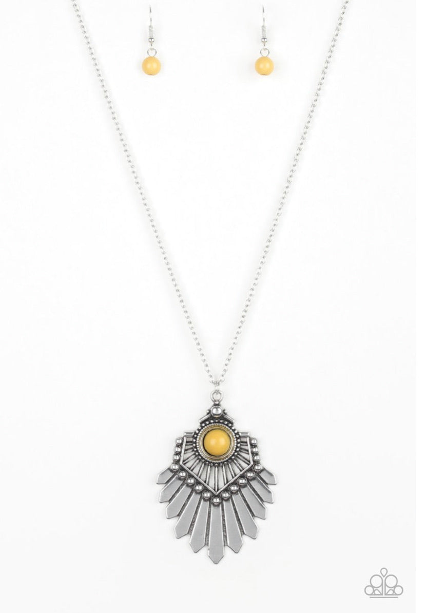 Inde-Pendant Idol- Yellow Necklace