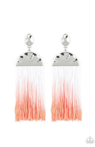 Rope Them In- Orange Earrings