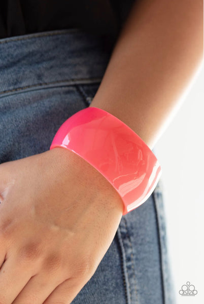 Fluent in Flamboyance- Pink Bracelet