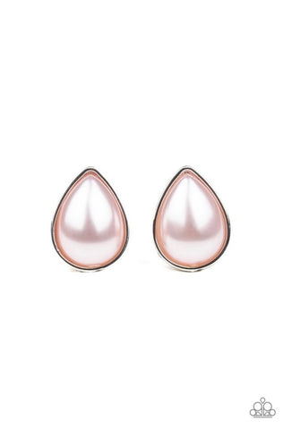 Sheer Enough- Pink Post Earrings