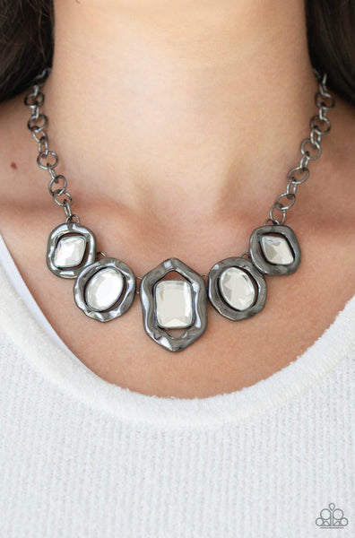 Celebrity Catwalk- Gunmetal Necklace