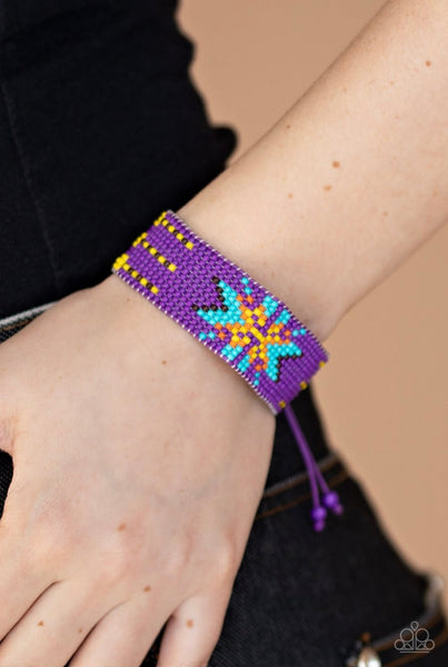 Beaded Badlands- Purple Bracelet