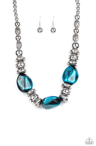 Colorfully Confident- Blue Necklace