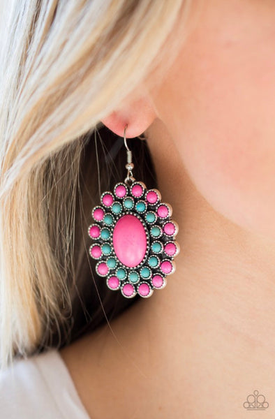 Stone Solstice- Pink Earrings