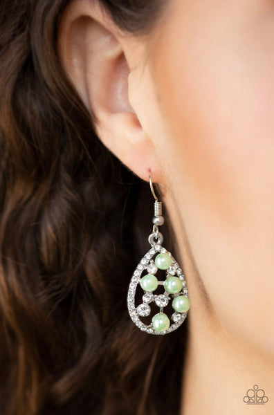 Fabulously Wealthy- Green Earrings