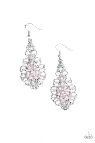 Sprinkle On The Sparkle- Pink Earrings