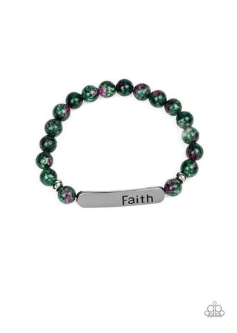 Faith In All Things- Green Urban Bracelet